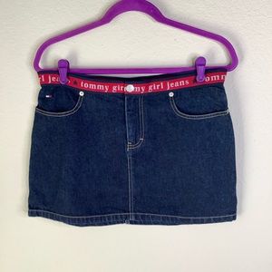 Tommy Hilfiger Dark Blue Denim Mini Skirt, Size 11